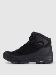 4F Wysokie buty trekkingowe HORIZON z membraną męskie - czarne 44. Czarne buty trekkingowe 4F, bez wzorów, z gumy, przed kolano, bez zapięcia. Za 599.99 zł.