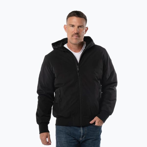 Kurtka męska Pitbull York Hooded. Czarne kurtki PITBULL, m, bez wzorów, z elastanu, bez kaptura. Za 299.99 zł.