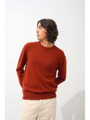 AUTHENTIC CASHMERE Kaszmirowy sweter "Nolan" w kolorze brązowym rozmiar: M. Brązowe swetry nierozpinane AUTHENTIC CASHMERE, m, bez wzorów, z kaszmiru, bez kołnierzyka, bez ramiączek. Za 247.69 zł.