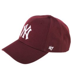 Czapka z daszkiem dla dorosłych 47 Brand New York Yankees. Czerwone czapki z daszkiem 47 Brand, bez wzorów, z wełny. Za 173.50 zł.