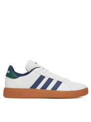 Adidas Sneakersy GRAND COURT BASE 2.0 JH8614 Biały. Białe buty sportowe casual Adidas, bez wzorów, ze skóry, bez zapięcia. Za 249.99 zł.