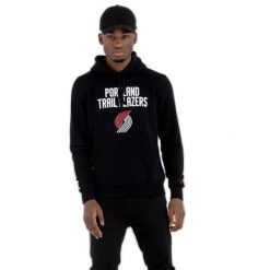 Bluza z kapturem Portland Trail Blazers NBA. Czarne bluzy New Era, m, bez wzorów, z kapturem. Za 295.50 zł.