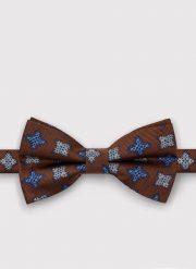 PAKO LORENTE – Brązowa wzorzysta mucha męska. Brązowe krawaty i muchy Pako Lorente, bez wzorów, z poliesteru. Za 39.99 zł.