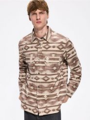 Koszula comfort fit - beżowy. Brązowe koszule Reserved, l, bez wzorów, z tkaniny, bez kołnierzyka, bez ramiączek. Za 139.99 zł.