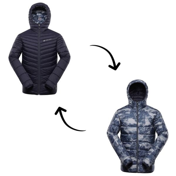 Kurtka męska ocieplana dwustronna Alpine Pro Erom. Niebieskie kurtki Alpine Pro, m, bez wzorów, z puchu, bez kaptura. W wyprzedaży za 259.00 zł.