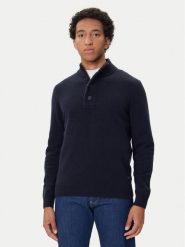 Barbour Sweter Patch Half Zip MKN0585NY91 Granatowy Regular Fit. Niebieskie swetry rozpinane Barbour, l, bez wzorów, z wełny, bez kołnierzyka, bez ramiączek. Za 579.99 zł.
