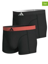 Adidas Bokserki (2 pary) w kolorze czarnym rozmiar: L. Czarne bokserki Adidas, l, bez wzorów. Za 87.40 zł.
