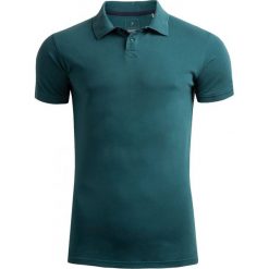 Koszulka polo męska TSM602A - morska zieleń - Outhorn. Zielone koszulki polo sportowe marki Outhorn, bez wzorów, z bawełny, bez kołnierzyka, bez ramiączek. Za 59.99 zł.