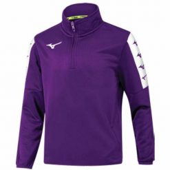 Bluza Mizuno Nara TT. Fioletowe bluzy Mizuno, bez wzorów, bez kaptura. Za 191.00 zł.