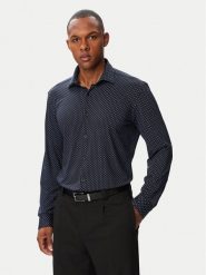 HUGO Koszula Kenno 50566332 Granatowy Slim Fit. Niebieskie koszule Hugo, m, bez wzorów, z bawełny, bez kołnierzyka, bez ramiączek. Za 449.99 zł.