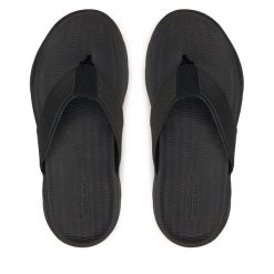 Japonki Skechers. Czarne japonki Skechers, bez wzorów. Za 199.99 zł.