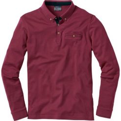 Shirt polo z długim rękawem bonprix bordowy. Koszulki polo marki bonprix. Za 69.99 zł.