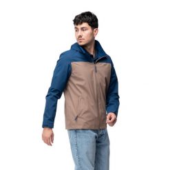 Męska Kurtka Ganmore. Niebieskie kurtki MARTES ESSENTIALS, l, bez wzorów, z materiału, z kapturem. Za 149.99 zł.