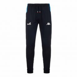 Spodnie dresowe Alpine F1 Adric 2024. Czarne szorty Kappa, m, bez wzorów, z dresówki. W wyprzedaży za 245.60 zł.