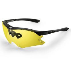 Okulary przeciwsłoneczne UV400 AntiUV w kolorze czarnym / żółte soczewki. Czarne okulary przeciwsłoneczne WEST BIKING. Za 71.60 zł.