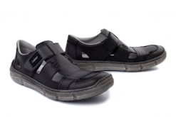 RIEKER 04050-40 grey, półbuty męskie. Szare eleganckie półbuty Rieker, bez wzorów, bez obcasa, bez zapięcia. Za 331.42 zł.