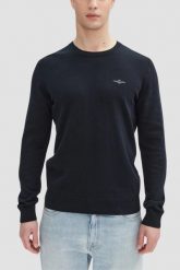 AERONAUTICA MILITARE Granatowy męski sweter, Rozmiar M. Niebieskie swetry nierozpinane Aeronautica Militare, m, bez wzorów, bez kołnierzyka, bez ramiączek. Za 499.99 zł.