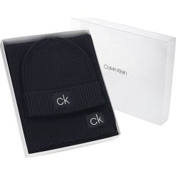 Calvin Klein Basic Rib Scarf & Beanie - Czapka i Szalik Męskie r. Uniwersalny. Czapki zimowe CALVIN KLEIN. Za 179.60 zł.
