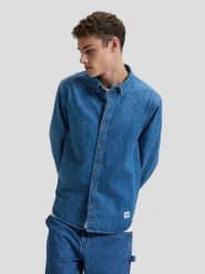 MESKA KOSZULA LEE WORKWEAR BUTTON DOWN EDGAR 112376597. Koszule Lee, xxl, bez wzorów, z jeansu, bez kołnierzyka, bez ramiączek. Za 149.99 zł.