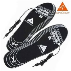 Podgrzewane wkładki do butów Alpenheat FireTrend. Czarne buty trekkingowe ALPENHEAT, bez wzorów, bez zapięcia. Za 550.00 zł.