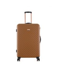 Semi Line Walizka duża T5721-3 Beżowy. Brązowe walizki Semi-line, bez wzorów, z tworzywa sztucznego, duże. Za 219.99 zł.