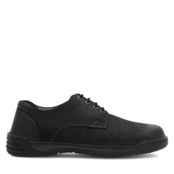 Półbuty Go Soft. Czarne eleganckie półbuty GO SOFT, bez wzorów, bez obcasa, bez zapięcia. Za 229.99 zł.