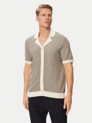 BOSS Koszula H-Lomare 50570555 Beżowy Regular Fit. Brązowe koszule Boss, l, bez wzorów, z bawełny, bez kołnierzyka, bez ramiączek. Za 899.99 zł.