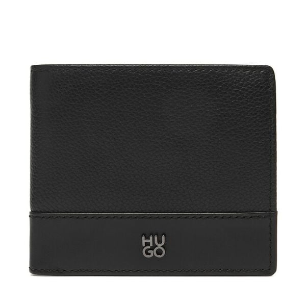Portfel HUGO. Czarne portfele Hugo, bez wzorów. Za 449.99 zł.