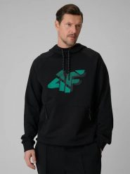 4F Bluza w kolorze czarnym rozmiar: XL. Czarne bluzy 4F, xl, bez wzorów, z bawełny, z kapturem. Za 140.53 zł.