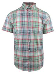 Casualowa (Codzienna) Koszula Męska, Krótki Rękaw - Pako Jeans - Kolorowa Kratka. Koszule Pako Jeans, l, bez wzorów, z bawełny, bez kołnierzyka, bez ramiączek. Za 159.00 zł.