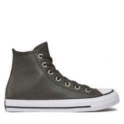 Trampki Converse. Zielone trampki Converse, bez wzorów, bez zapięcia. Za 249.99 zł.