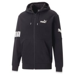 Puma Bluza Power Colorblock Fz Tr 67332701. Czarne bluzy z kapturem Puma, m, bez wzorów, z bawełny, z kapturem. Za 195.99 zł.