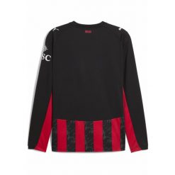 Męska koszulka domowa z długim rękawem AC Milan 25/26 PUMA. Czarne bluzki z długim rękawem Puma, m, bez wzorów, bez kołnierzyka, bez ramiączek. Za 467.00 zł.