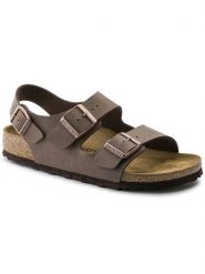 Birkenstock Sandały "Milano" w kolorze szarobrązowym rozmiar: 36. Brązowe sandały Birkenstock, z otwartym noskiem, bez zapięcia. Za 287.84 zł.