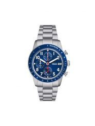 Fossil Zegarek Sport Tourer FS6047 Srebrny. Szare, analogowe zegarki Fossil, srebrne. Za 939.99 zł.