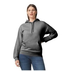 Bluza Z Kapturem Dla Dorosłych Unisex Softstyle Fleece Midweight. Brązowe bluzy GILDAN, m, bez wzorów, z kapturem. Za 146.99 zł.