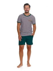 Doctor Nap Piżama w kolorze zielono-granatowym rozmiar: XXL. Niebieskie piżamy Doctor Nap, xxl, bez wzorów, z bawełny, bez ramiączek. Za 102.99 zł.