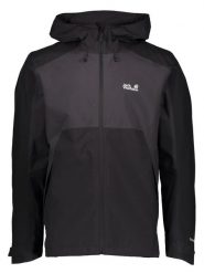 Jack Wolfskin Kurtka przeciwdeszczowa "Wildbound" w kolorze czarnym rozmiar: XL. Czarne kurtki outdoor i hardshell Jack Wolfskin, xl, bez wzorów, bez kaptura. Za 358.48 zł.