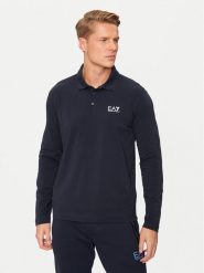EA7 Emporio Armani Polo 8NPF15 PJVQZ 0562 Granatowy Regular Fit. Niebieskie koszulki polo EA7 Emporio Armani, m, bez wzorów, z bawełny, bez kołnierzyka, bez ramiączek. Za 249.99 zł.