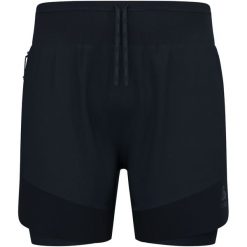 Spodenki męskie Odlo X-ALP TRAIL 6 INCH 2-in-1 short. Czarne szorty ODLO, m, bez wzorów, sportowe. Za 399.99 zł.