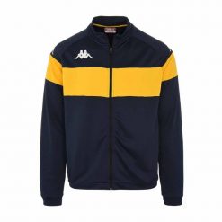 Kurtka z dresu Kappa Dacone. Niebieskie kurtki Kappa, l, bez wzorów, z dresówki, bez kaptura. Za 223.50 zł.