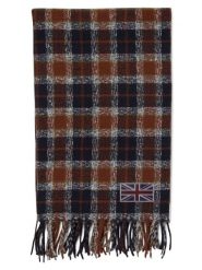 Finshley & Harding London Szalik męski Mężczyźni Sztuczne włókno brązowy|wielokolorowy|niebieski w kratkę, ONE SIZE. Brązowe szaliki Finshley & Harding London, bez wzorów, z syntetyku. Za 149.95 zł.
