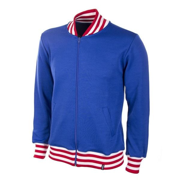 Kurtka/bluza retro piłkarska dla dorosłych - Anglia 1966 - Niebieska. Niebieskie kurtki COPA FOOTBALL, xs, bez wzorów, z bawełny, bez kaptura. Za 381.57 zł.