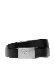 Emporio Armani Pasek EM004294 AF21773 MC028 Czarny. Czarne paski Emporio Armani, bez wzorów, ze skóry. Za 629.99 zł.