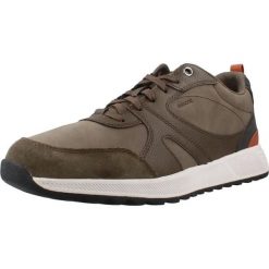 Buty GEOX U46F1A 0EKBU Brązowy. Brązowe buty turystyczne Geox, bez wzorów, z syntetyku, bez zapięcia, na fitness i siłownię. Za 267.99 zł.
