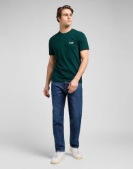 MESKA KOSZULKA LEE SS SMALL LOGO TEE JADE FOREST 112370501. T-shirty Lee, xl, bez wzorów, bez kołnierzyka, bez ramiączek. Za 79.99 zł.