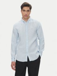 BOSS Koszula H-Roan-Bd-E-C1 50520283 Błękitny Slim Fit. Niebieskie koszule Boss, l, bez wzorów, ze lnu, bez kołnierzyka, bez ramiączek. Za 439.99 zł.