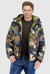 BLAUER Puchowa kurtka męska Perry w moro. Kurtki Blauer USA, l, bez wzorów, z puchu, bez kaptura. W wyprzedaży za 1,039.99 zł.