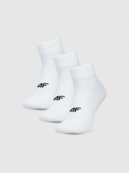 4F Skarpetki casual za kostkę (3-pack) męskie - multikolor 39-42. Czarne skarpety 4F, bez wzorów, z bawełny. Za 49.99 zł.