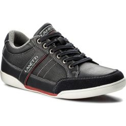 Półbuty LANETTI - MP07-16233-02 Granatowy. Niebieskie eleganckie półbuty Lanetti, bez wzorów, z materiału, bez obcasa, bez zapięcia. Za 119.99 zł.